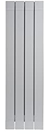 Fondital 83BAM01404 Radiatore in alluminio estruso Garda S/90, 1000 mm, 4 elementi, bianco