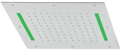 Tubico Wellness soffione ad incasso quadrato 400 mm in acciaio inox 304L satinato Made in Italy T64395S