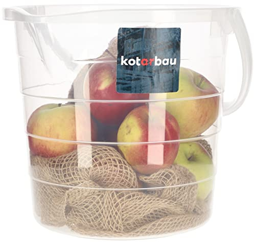 KOTARBAU® Großer Transparenter Eimer mit Ausguss zum Malen für den Garten und Haushalt 10 L