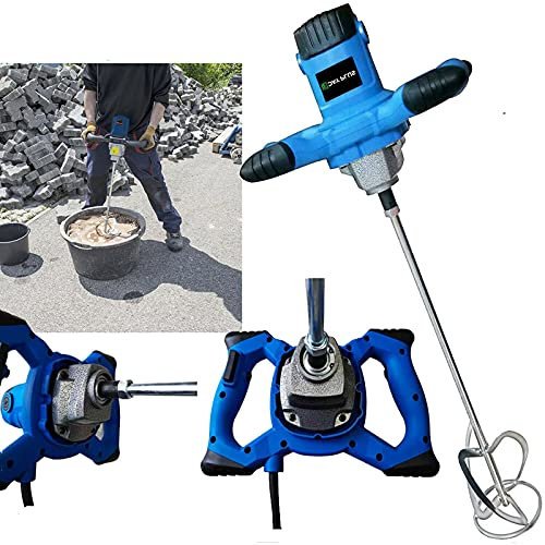 2600 W Handheld Paddle Mixer Concrete Mixer, portatile Concrete Cement Mixer regolabile 6 Speed Paint Mixer, 230 V Paddle Drill Mixer Stirring Tool for Mortar Grouts Paint Cement Plaster Plastering