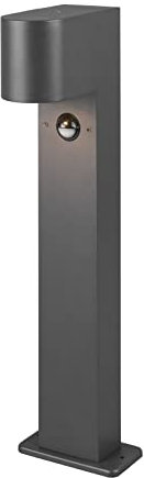 Trio Leuchten Außen Wegeleuchte Roya 514260142, Aluminium Druckguss Anthrazit, exkl. 1x GU10, Bewegungssensor