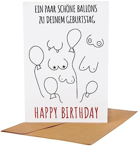 CL&MH Geburtstagskarte,Luftballons,Postkarte, Grußkarte, lustige Geburtstagskarte, lustige Karte zum Geburtstag,Geburtstagspostkarte,cooles Motiv,Geburtstagskarte für Männer, Frauen