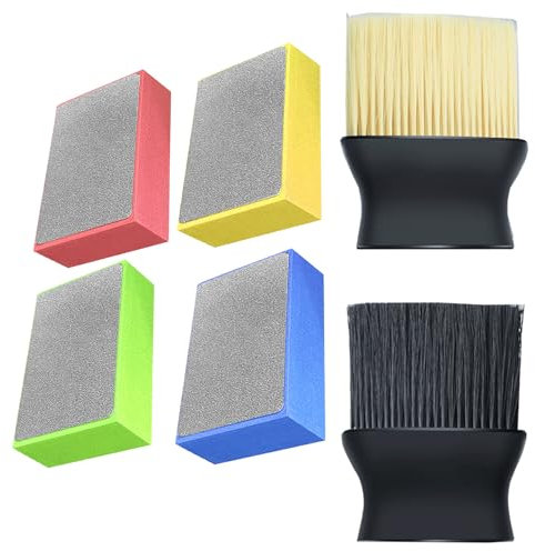 LNGJIN Diamant Schleifblock,4 Stück Diamant-Handpolierpads, Sanding Blocks,Grit Diamond Sanding Blocks, Schleifschwamm Für Stein, Keramik, Fliesen, Glas Schleifen, 60#, 100#, 200#, 400#,Schleifblöcke