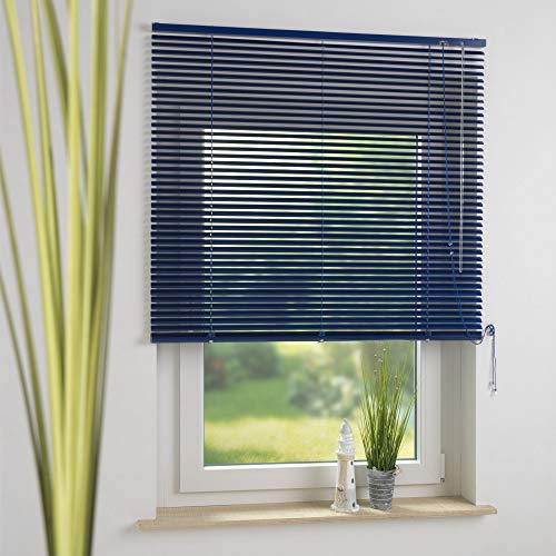 Aluminium-Jalousie, Wand -und Deckenmontage, Breite: 140 cm/Länge: 160 cm, Farbe: orientblau
