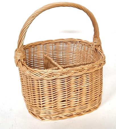 Flaschenträger für 4 Flaschen Flaschenkorb Weidenkorb Flaschenhalter Korb 708040