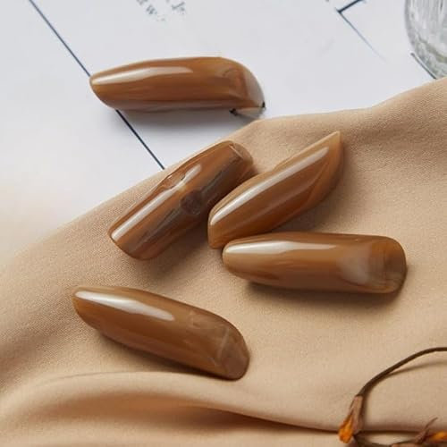 Nähknöpfe, Knopf, 50 Stück, 40 x 15 mm, Kunstharzknöpfe, Dunkelaugen-Knopf, Knebelknöpfe for Strickjacken, Knebelknöpfe for Strickmantel (Color : Brown)