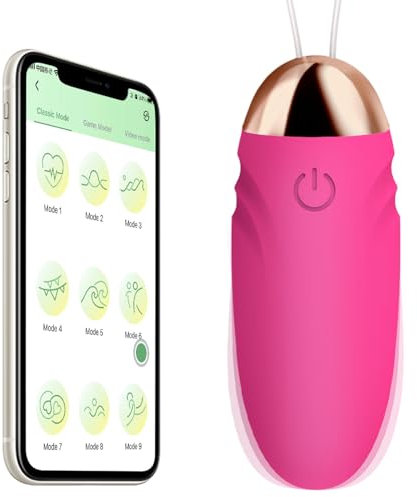 PINTLE Vibrationseier Vibro Ei G-Punkt-Stimulation mit 9 Vibrationsmodi APP-Steuerung Liebeskugeln für die Frau Sex Toyset für Woman Sexspielzeug für Damen Mini Vibration für Frauen Paare (Rot)