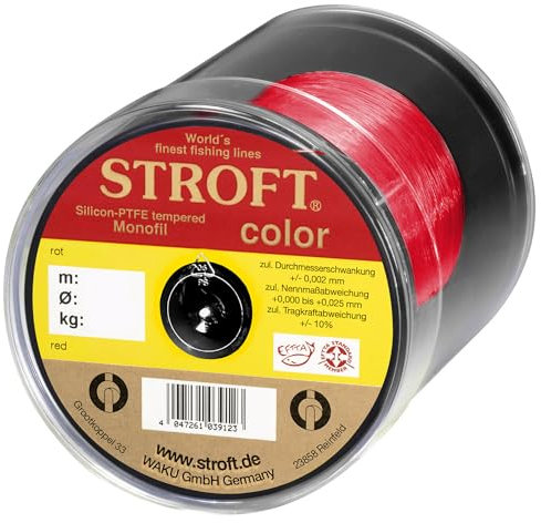 Stroft Color Monofile Angelschnur Rot 0,18mm 3,1kg 500m