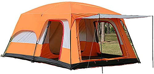 Campingzelt für 5–12 Personen, für den Außenbereich, mit Veranda, tragbares Cabana-Zelt, großes Familienzelt, Kuppelzelt, Rundzelt für Camping im Freien, Wandern, Angeln, einfacher Aufbau Warm as