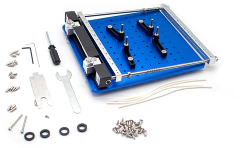 LeTkingok Mesa de Impresión de Pasta de Soldadura de Malla de Acero PCB, Mesa de Mano de Máquina de Serigrafía Pequeña Manual SMT Precisa 170MMx170MM