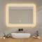 EMKE Espejo Baño con Luz Led, 80x60 cm, Espejo de Baño con Sensor de Movimiento, Antivaho, 3 Colores de luz Regulables, Apagado automático después de 1 Hora, IP44, Espejo baño led