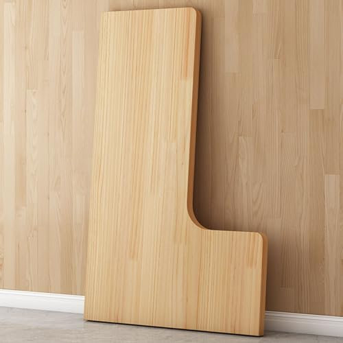 Eckschreibtischplatte aus gebogenem Holz für L-förmige Sitz-/Stehschreibtische, höhenverstellbar, passend für 61-127 cm Rahmen, perfekt für Zuhause und Büro, 100 x 30 x 20 cm