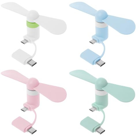 DIIOOMIEEU Ventilador USB tipo C extraíble de baja potencia para ordenador portátil Powerbank
