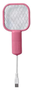 LSDLOUYAQNG Mata Insectos Matamosquitos eléctrico, Mini Raqueta for Insectos, luz Ultravioleta, Descarga eléctrica, matamoscas de Verano for Exteriores, Suministros Diarios(Pink)