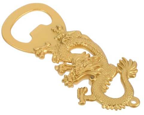 KOCKSHION Apribottiglie in Ottone con Drago, Portachiavi Vintage Compatto e Resistente, Apribottiglie da Viaggio per Birra, Casa e Feste