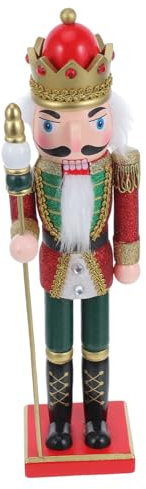 TIDTALEO Wooden Nutcracker Ornaments Soldier Christmas Decor Classic Figure for Holiday Festive Tabletop Display