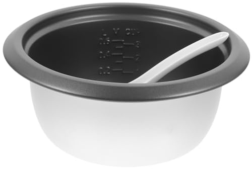 OUNONA Rice Cooker Inner Pot Non Stick Replacement Liner with Measurement Scale Aluminum Cooking Pot for Rice Cakes and Soup 1 X Spoon 1 X Cup 8.27 in for Home Kitchen Use