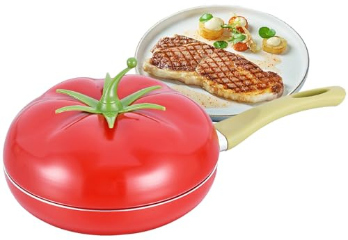 Pentola per salsa con coperchio, pentola a forma di frutta e verdura, cocotte di con coperchio, per fornelli elettrici a induzione, piano cottura, friggere, cucina, latte, zuppa