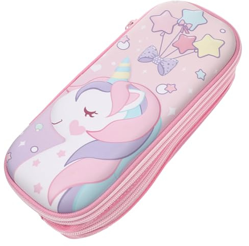 SAFIGLE Federmäppchen und Praktischem Stiftehalter mit Großem Fassungsvermögen Einhorn Doppeltem Eva Lagendesign Starkem Reißverschluss für Schultaschen und Unterwegs