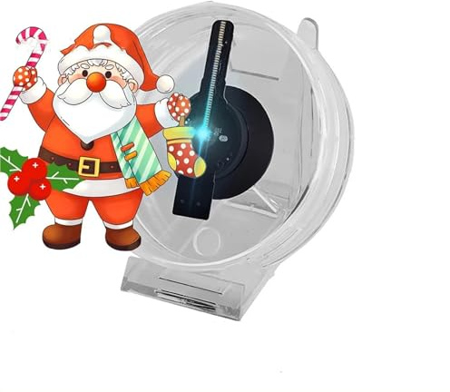 Mini proyector holográfico 3D con Ventilador, luz publicitaria y HD for Tiendas, Bares, Fiestas Navidad(WiFi App Replacement)