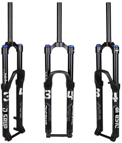 Forcella Ad Aria MTB 26/27,5/29 Pollici Escursione 140 Mm Forcella Mountain Bike Dritta/conica 1-1/8 Regolazione Del Ritorno Perno Passante Boost 15x110 Mm Blocco Manuale(Black straight,27.5er)