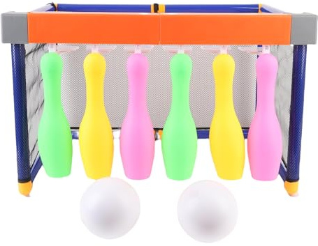Julihai Set Completo da Bowling con Pallone da Calcio con Palline Luminose, Giocattolo Sportivo Educativo Colorato per Bambini