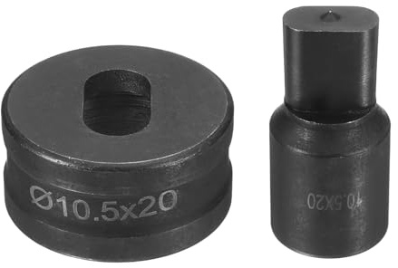 QUARKZMAN Hydraulische Lochstanze Matrize 10,5×20mm Ovales Loch, 40Cr Stahl Locher Locheisen Stanze Set Werkzeug für CH70 Elektrische Stanze Maschine Schwarz