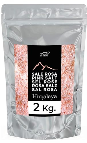 Bembo – Sale Rosa dell’Himalaya Fine 2 kg – Sale Himalayano Naturale, Povero di Sodio, Ricco di Oligoelementi, Senza Conservanti, Coloranti Anti Impaccanti