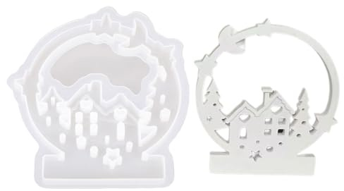 Stampi per portacandele per albero Natale e casa Stampi per candelieri Portacandele tealight Decorazioni da tavola in silicone Candelabri per albero Natale Colate
