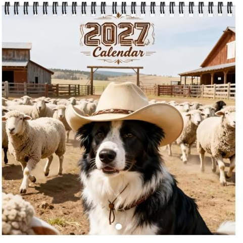 2027 Års Kalender Söt, och rolig planeringskalender med | 12-Månaders Kalender Lämplig för hundälskare, kontor, skola, klassrum, schemaläggning, organisering och plane