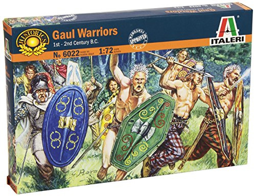Italeri 8001283860222 510006022 - 1:72 Gallier Krieger 1 Jahrhundert, Nicht Bemalt, Erdtöne
