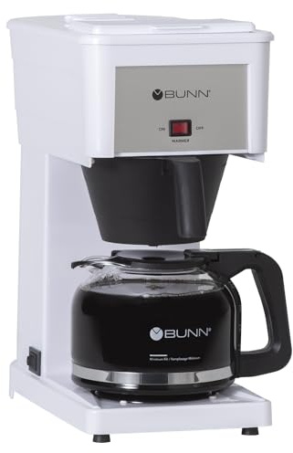 BUNN GRW Velocity Brew 10-Cup Home Coffee Brewer, White