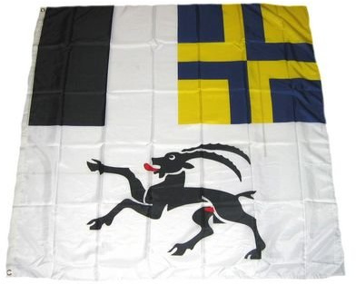 Fahne/Flagge Schweiz Kanton Graubünden 90 x 90 cm