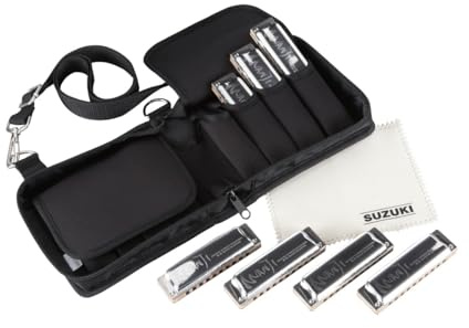 Suzuki Diatonic Harmonica Manji M-20 7pieces set M-20-7S - key of G,A,Bb,C,D,E,F, M-20-S
