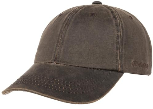 Stetson Statesboro Old Cotton Cap Herren Baseballcap mit UV-Schutz 40+ Baumwolle Vintage Lederoptik Frühjahr Sommer