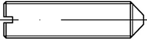 DIN 553/ISO 7434 Gewindestift VG M8x20 Stahl 14H blank Schlitz m. Spitze 1000 Stk