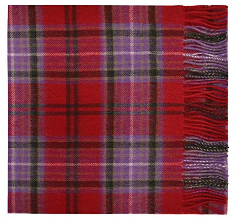 Tartan-halsduk i ren lammull, Kelly