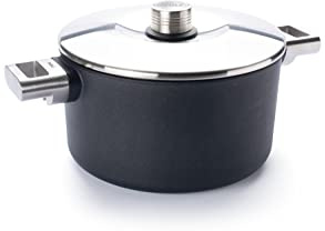 Woll Diamond Logic XR Pro Topf mit Edelstahldeckel in Box - Induktiv -, Ø 24 cm, 14 cm hoch, 4.5 Liter, mit 2 Edelstahlseitengriffen - Geeignet für alle Herdarten, Antihaft-Versiegelung