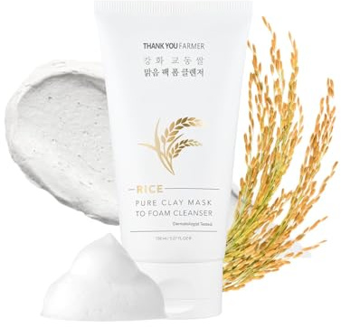 THANKYOU FARMER Rice Pure Clay Mask To Foam Cleanser 150ml, Korean Clay Mask & Rice Cleanser mit koreanischem Reisextrakt