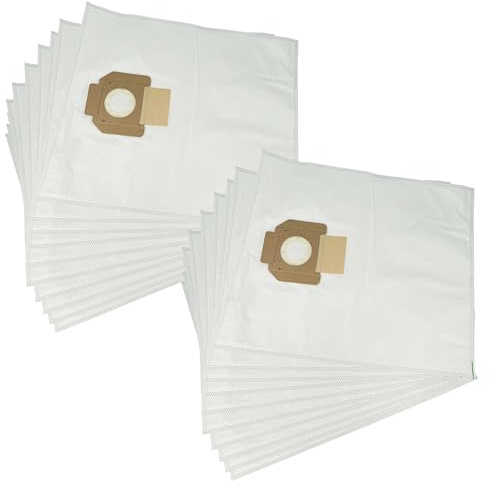 vhbw 20x sacs compatible avec Nilfisk Alto Attix 30-21 PC | Attix 33-01 IC, Attix 33-2L IC, Attix 33-2M PC aspirateur - microfibres non tissées, blanc
