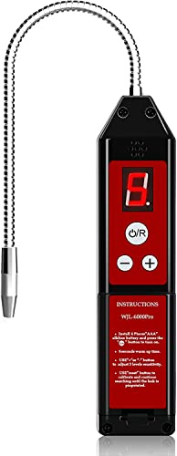 Refrigerant Leak Detector HVAC, WJL-6000Pro Freon Leak Detector Freon Sniff Halogen Gas Leak Detector, Higher Sensitivity(up to 0.14oz/yr) R22 R410A R134A R1234YF CFCs HCFCs HFCs