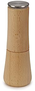 Joseph Joseph Milltop Salzmühle, nachfüllbar, mit Keramikmahlwerk und Anti-Verschütt-Design, aus Buchenholz