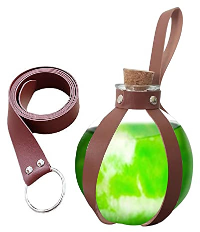 Aelevate Botellas de poción de Halloween, botella de poción de corcho oscuro para Halloween, botella de poción oscura para mujeres y hombres, accesorios de disfraz de cosplay
