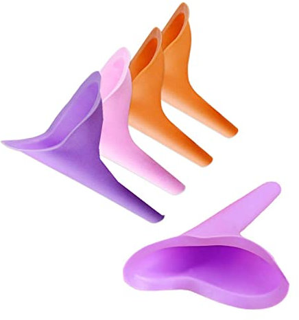 BOBOZHONG Urinario Portatil Mujer,5Pcs WC Portátil para Mujer Reutilizable Portátil Cuña Baño Mear de Pie para Personas Mayores Camping Accesorios para Las Mujeres para Baño Público Coche Viaje