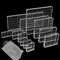 12 StüCk Acryl Stempelblock Set, Acryl BlöCke Stempel Set Mit Gitter Linien, Transparent Acrylblock Stempel StanzblöCke FüR Scrapbooking, Kartenherstellung, Crafts Making(Quadrat, Rectangle)