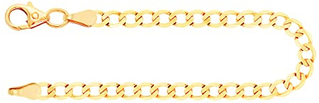 EDELIND Herren Armband 333 585 Gelbgold Bracelet Panzerkette facettiert 3.1 mm Armkette Damen 8 14K Echtgold inkl Schmuck Geschenkbox Made in Germany