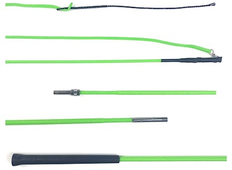 JA Horse JA0040 Longierpeitsche 2-teilig, 180 cm, Apfelgrün | Platzsparende 2-teilige Longierpeitsche (180/200 cm) mit Präzisions-Gewinde Zerlegbar für einfachen Transport & Lagerung