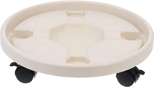 FAVIYA Pallet for Piante con Ruote, Supporto for Piante Mobile con Ruote Pallet for Piante Carrello for Fioriera con Ruote Vaso da Fiori for Interni ed Esterni 36 cm