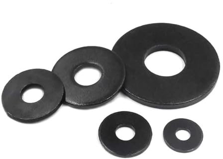 DAGROD SeroNi 2/25 pz Nero in Acciaio al Carbonio di Grandi Dimensioni Oversize Grande più Ampia Rondella Piatta M3 M4 M5 M6 M8 M10 M12 M14 M16 Guarnizione Pianura(M12x37x3mm 3pcs)