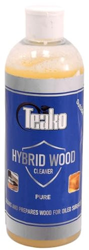 Teako Design Hybrid Wood Cleaner Outside Holzreiniger, Natur Teak Holzreiniger, Holzoberflächen Schutz, Holzpflege, Möbel Reinigung Holz, Langlebige Holzbeschichtung (100 ml)